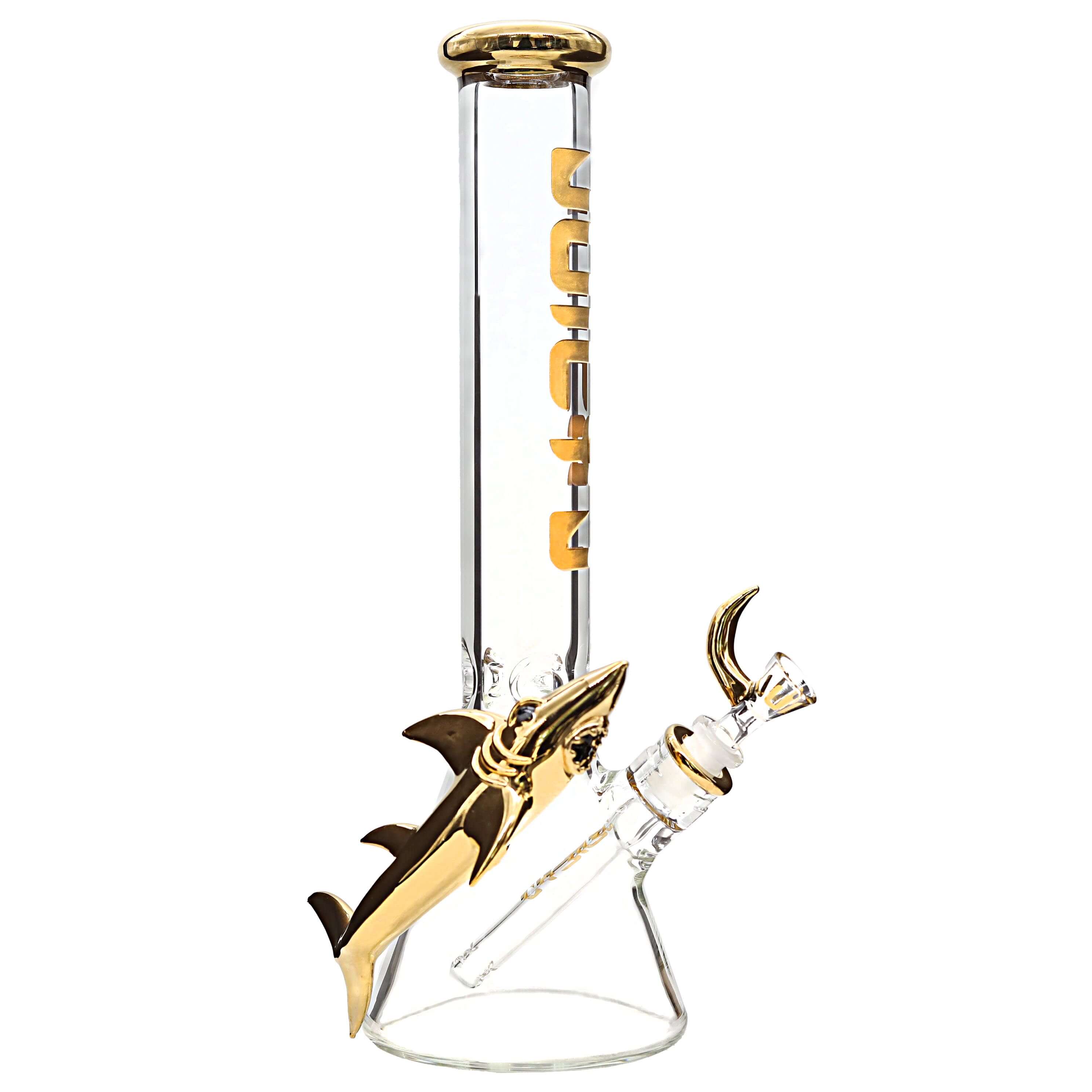Cheech Juicy J Golden Shark Beaker Waterpipe (JJ-238) | 15 inch  product image